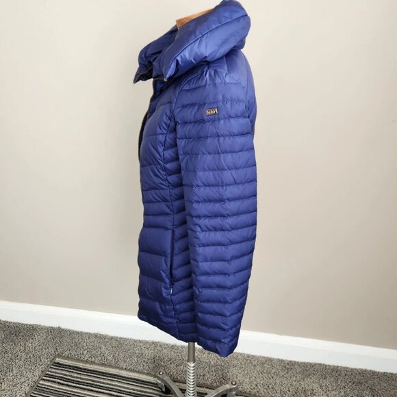 Andrew Marc New York Womens Quilted Puffer Parka Jacket XS Blue Down Insulated - Picture 2 of 5